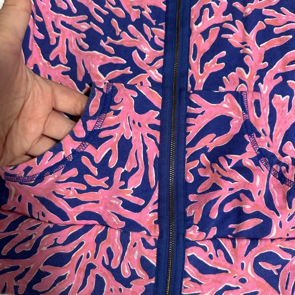 Lilly Pulitzer jacket I’m size XXS. Zippered front. 2 pockets. Lilly hardware - Picture 2 of 15